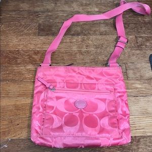 Pink Shoulder Coach Bag